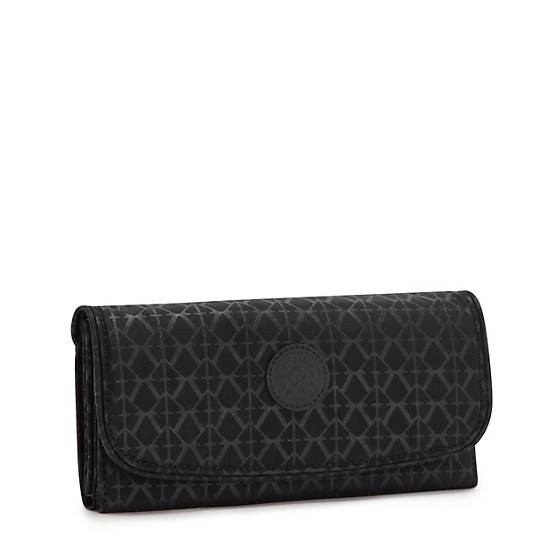 Kipling Money Land Printed Snap Wallet Plånbok Svarta | SE 1035EB